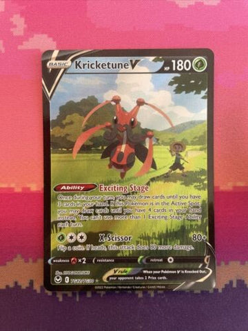 Pokemon Card Kricketune V TG12/TG30 Trainer Gallery Silver Tempest Near Mint