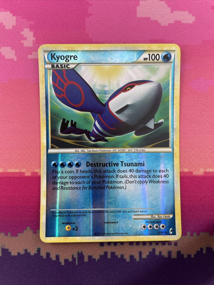Pokemon Card Kyogre Call Of Legends Reverse Holo Rare 12/95 Near Mint