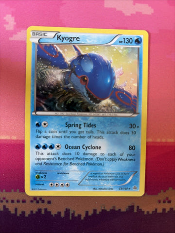 Pokemon Card Kyogre Primal Clash Cracked Ice Holo 53/160 Near Mint