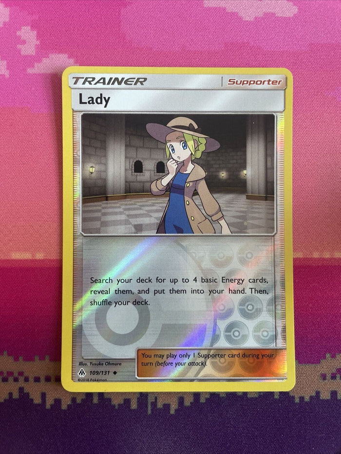 Pokemon Card Lady Forbidden Light Reverse Holo Uncommon 109/131 Near Mint