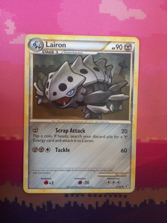 Pokemon Card Lairon HS Undaunted 29/90 Near Mint