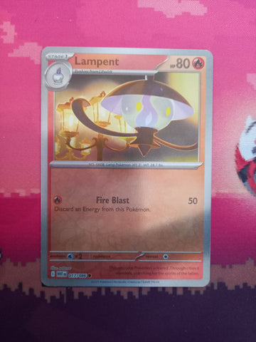 Pokemon Card Lampent White Flare Reverse Holo FADED 017/086 Near Mint