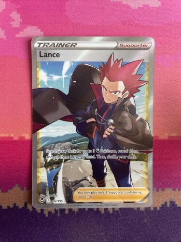 Pokemon Card Lance 192/195 Ultra Rare Full Art Silver Tempest Near Mint