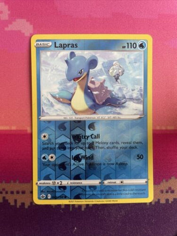 Pokemon Card Lapras Chilling Reign Reverse Holo 029/198 Near Mint