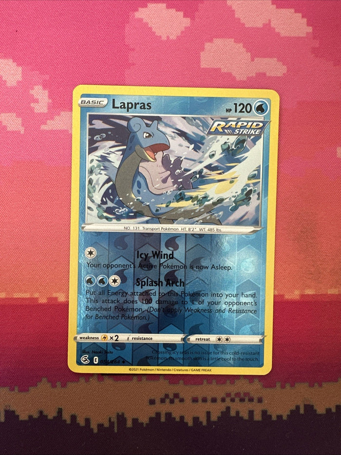 Pokemon Card Lapras Fusion Strike Reverse Holo Uncommon 054/264 Near Mint