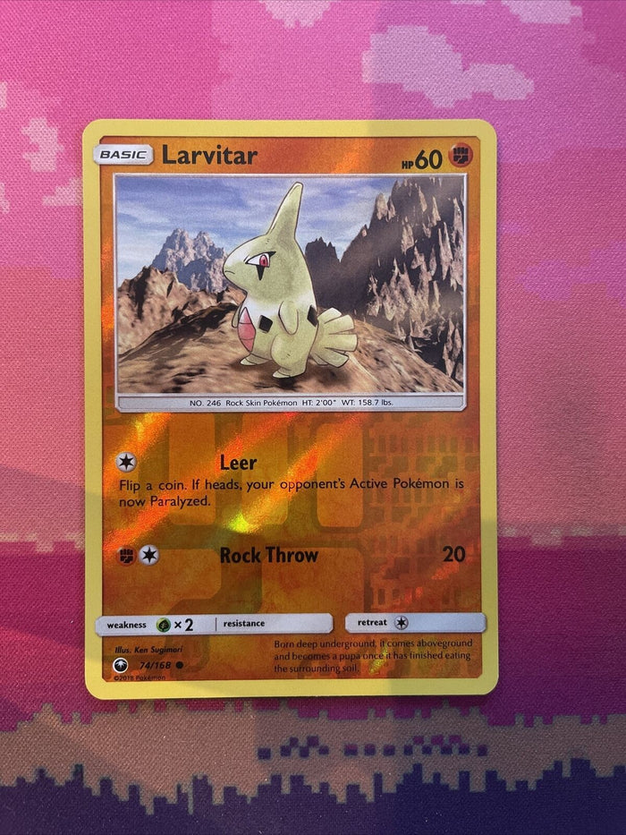Pokemon Card Larvitar Celestial Storm Reverse Holo 74/168 Near Mint
