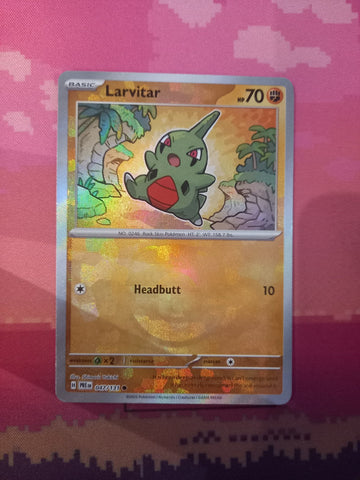 Pokemon Card Larvitar Prismatic Evolutions Masterball 047/131 Near Mint