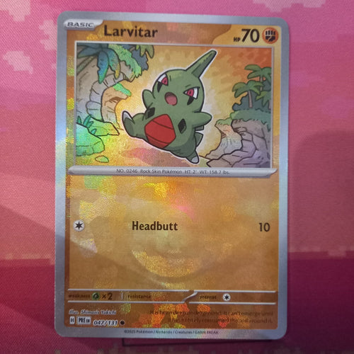 Pokemon Card Larvitar Prismatic Evolutions Masterball 047/131 Near Mint