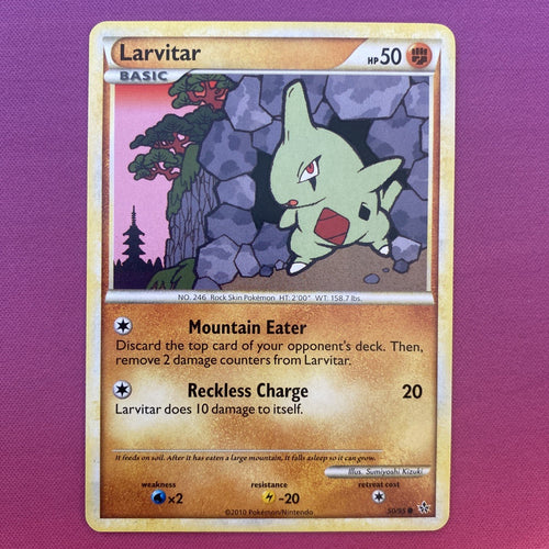 Pokemon Card Larvitar Unleashed Common 50/95 NM