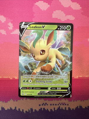 Pokemon Card Leafeon V 013/159 Ultra Rare Crown Zenith Near Mint