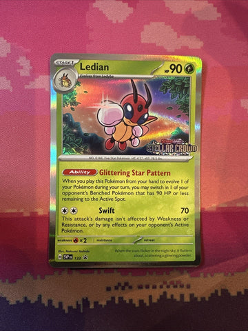 Pokemon Card Ledian 133 Black Star Promo STAMPED Stellar Crown Near Mint