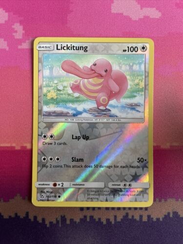 Pokemon Card Lickitung Ultra Prism Reverse Holo Common 102/156 Near Mint