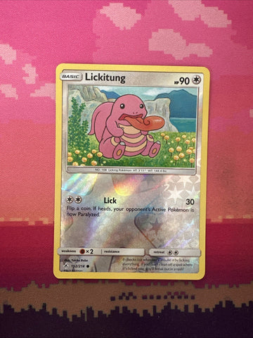 Pokemon Card Lickitung Unbroken Bonds Reverse Holo 152/214 Near Mint