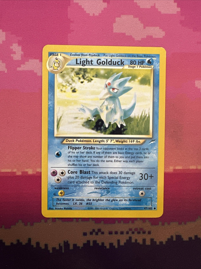 Pokemon Card Light Golduck Neo Destiny Uncommon 47/105 Near Mint