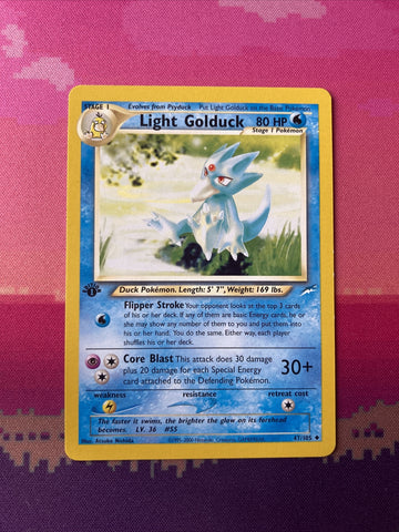 Pokemon Card Light Golduck Neo Destiny 1st Edition 47/105 Near Mint