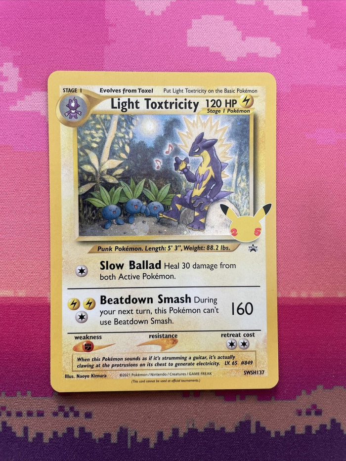 Pokemon Card Light Toxtricity SWSH137 Black Star Promo Near Mint
