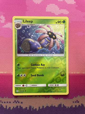Pokemon Card Lileep Cosmic Eclipse Reverse Holo 10/236 Near Mint