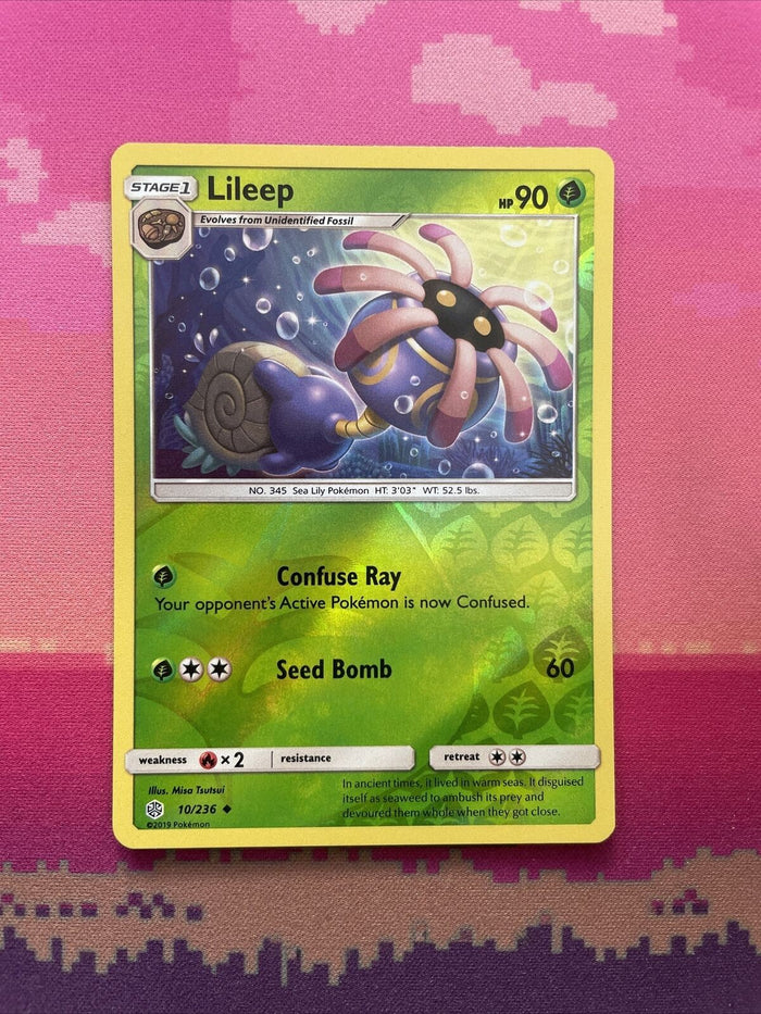 Pokemon Card Lileep Cosmic Eclipse Reverse Holo 10/236 Near Mint
