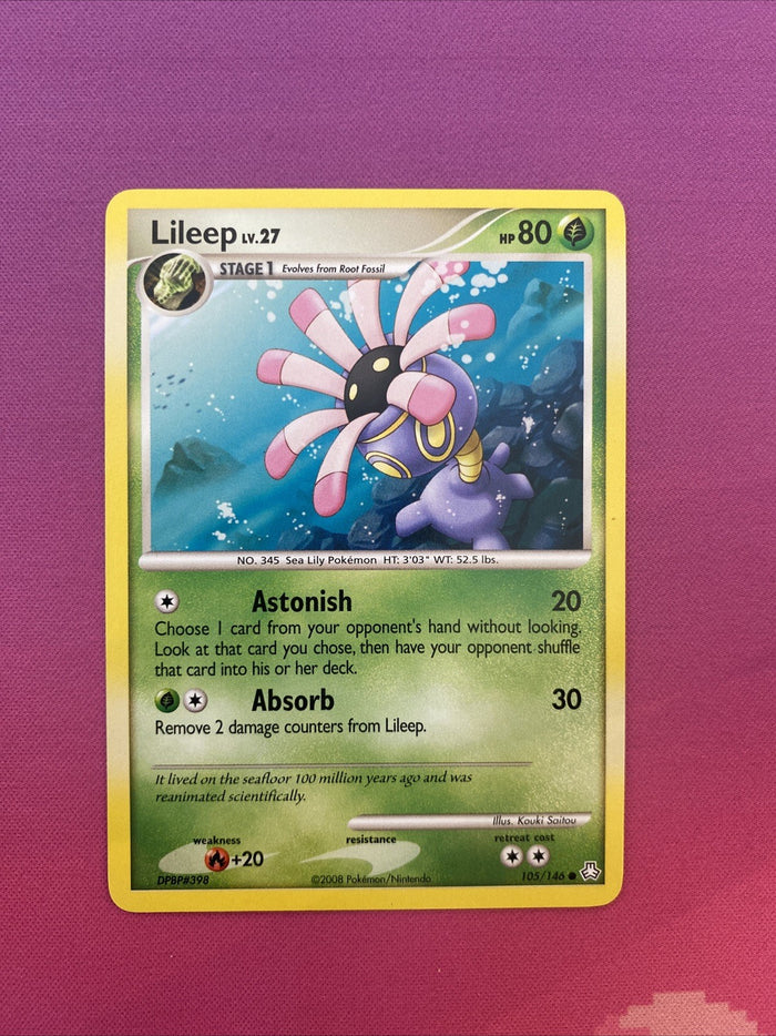 Pokemon Card Lileep EX Legends Awakened Common 105/146 Near Mint