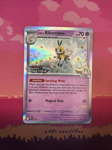 Pokemon Card Lillie's Ribombee 183 STAFF Promo Near Mint