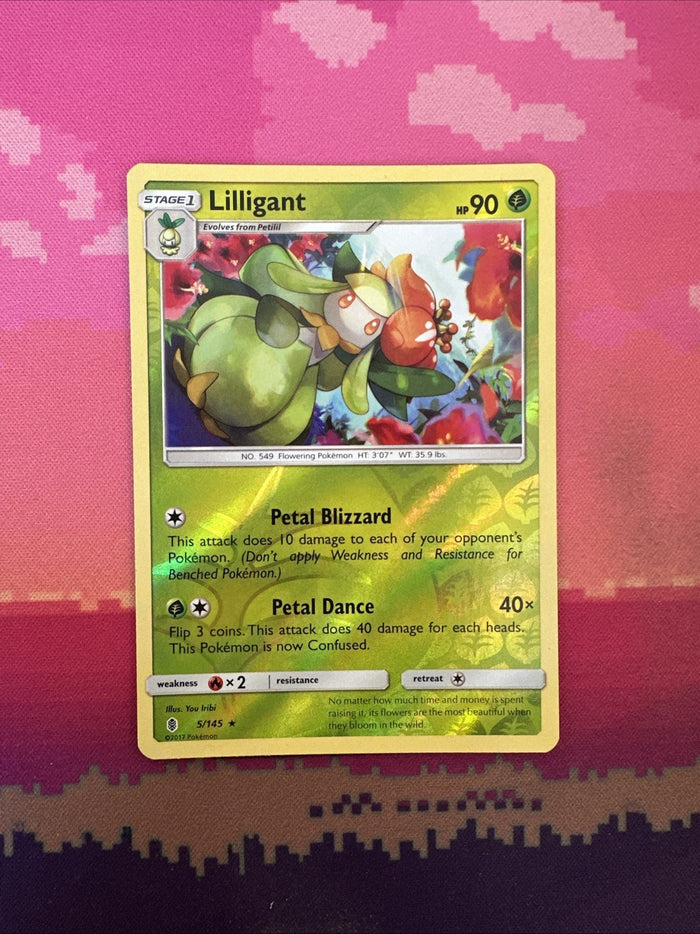 Pokemon Card Lilligant Guardians Rising Reverse Holo Rare 5/145 Near Mint