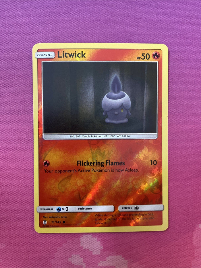Pokemon Card Litwick Guardians Rising Reverse Holo 11/145 Near Mint