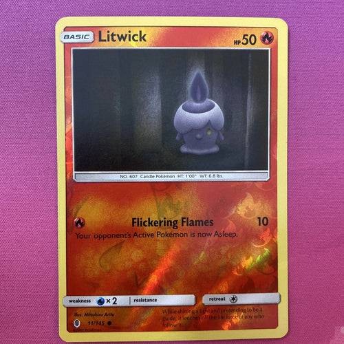 Pokemon Card Litwick Guardians Rising Reverse Holo 11/145 Near Mint
