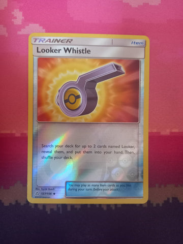 Pokemon card Looker Whistle 127/156 Reverse Holo Ultra Prism Near Mint