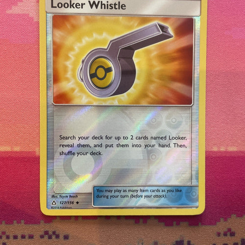 Pokemon Card Looker Whistle Ultra Prism Reverse Holo 127/156 Near Mint