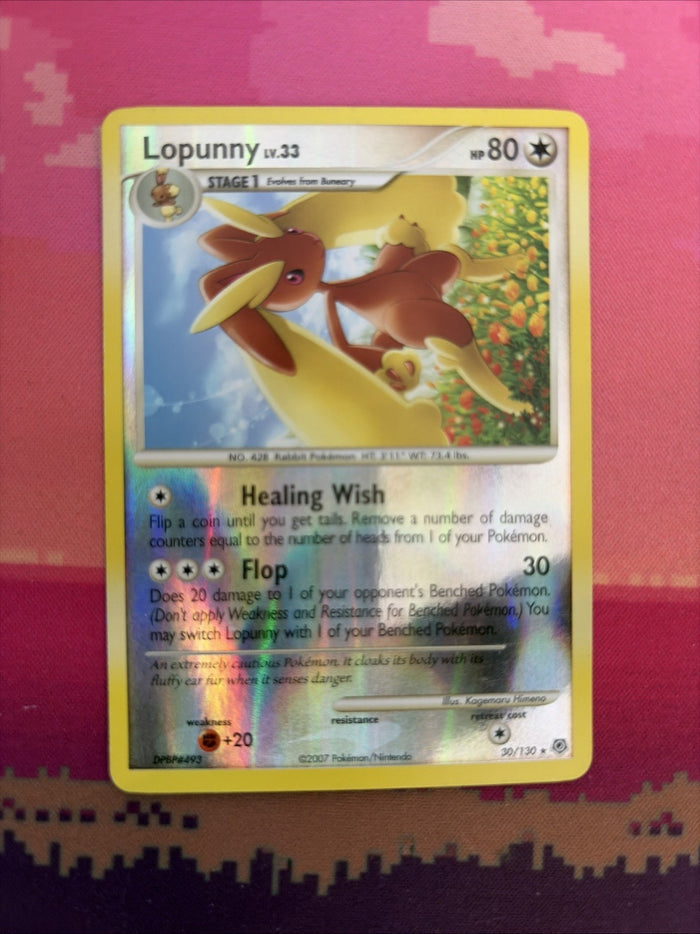 Pokemon Card Lopunny Diamond & Pearl Reverse Holo 30/130 Near Mint