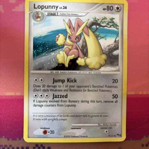 Pokemon Card Lopunny Pop Series 9 Cosmo Holo 9/17 Near Mint