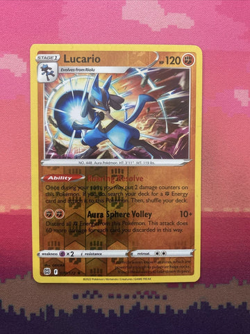 Pokemon Card Lucario Brilliant Stars Reverse Holo Rare 079/172 Near Mint