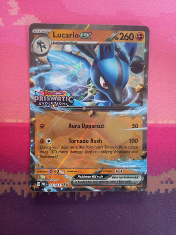Pokemon Card Lucario ex STAMPED Prismatic Evolutions 051/131 Near Mint