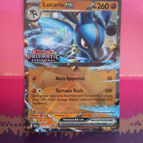 Pokemon Card Lucario ex STAMPED Prismatic Evolutions 051/131 Near Mint