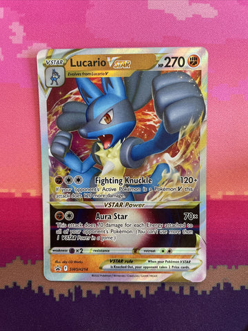 Pokemon Card Lucario VSTAR SWSH214 Ultra Rare Full Art Near Mint