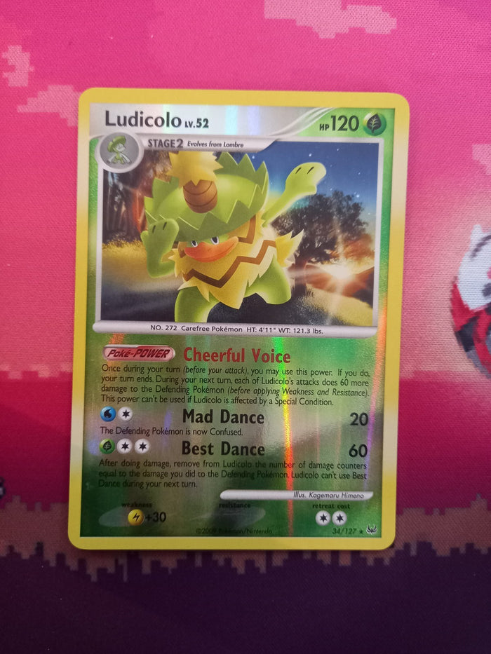 Pokemon Card Ludicolo Platinum Reverse Holo Rare 34/127 Near Mint
