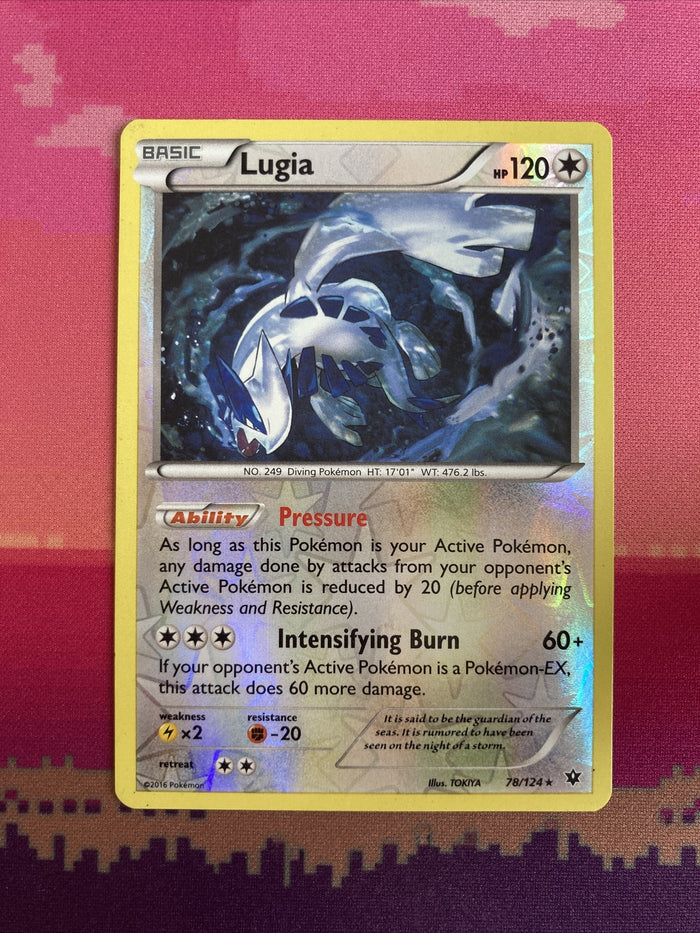 Pokemon Card Lugia Fates Collide Reverse Holo Rare 78/124 Near Mint