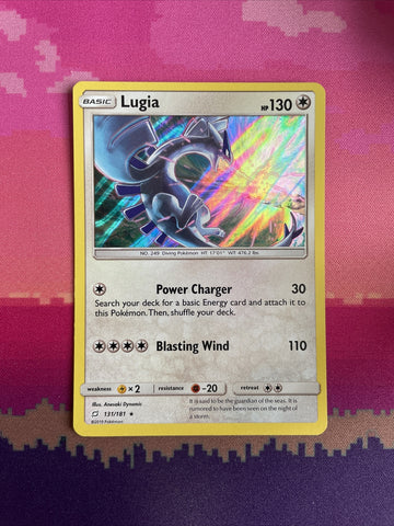 Pokemon Card Lugia Team Up Holo Rare 131/181 Near Mint
