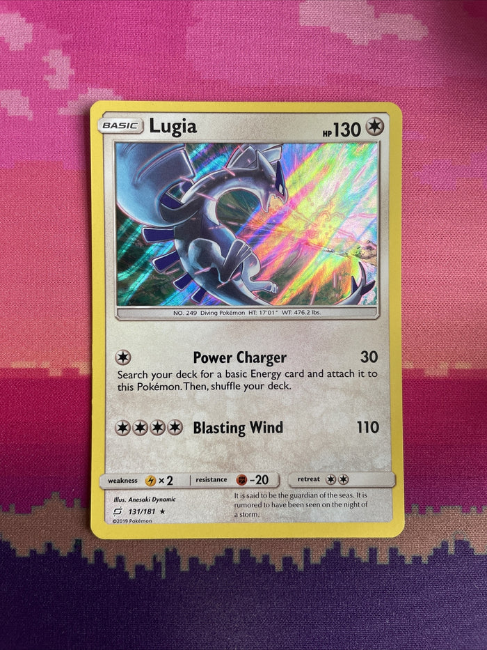 Pokemon Card Lugia Team Up Holo Rare 131/181 Near Mint