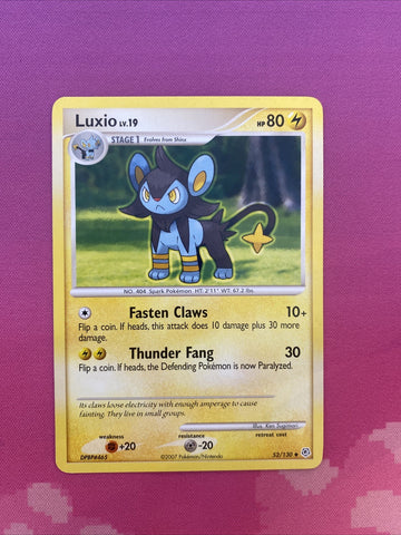 Pokemon Card Luxio Diamond And Pearl Uncommon 52/130 NM