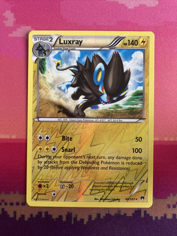 Pokemon Card Luxray Breakpoint Reverse Holo 46/122 Near Mint