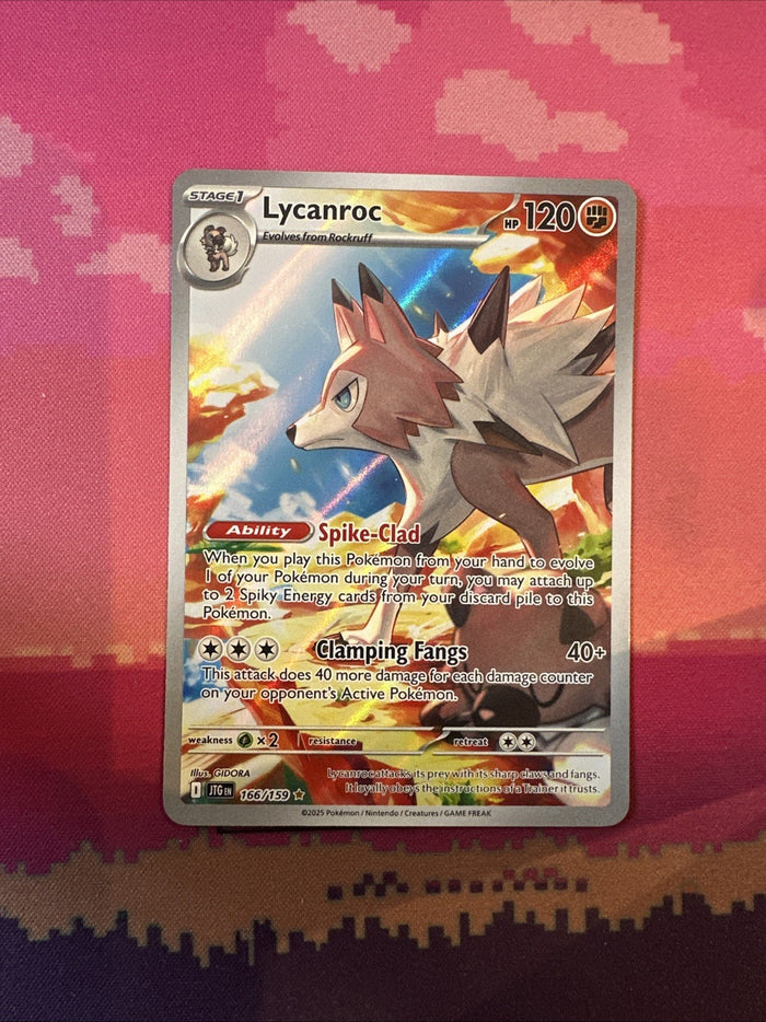 Pokemon Card Lycanroc 166/159 Illustration Rare Journey Together Near Mint