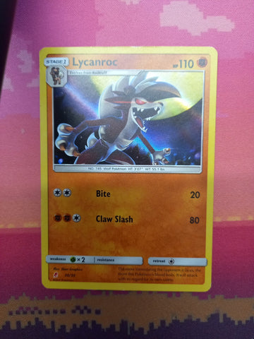 Pokemon Card Lycanroc Trainer Kit Holo 30/30 Near Mint