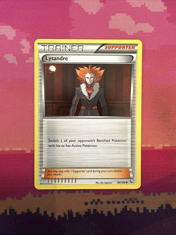 Pokemon Card Lysandre Flashfire Uncommon 90/106 Near Mint