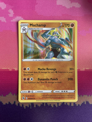 Pokemon Card Machamp Champions Path Holo Rare 026/073 Near Mint