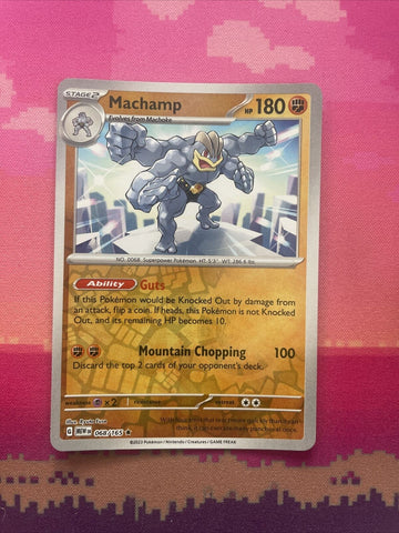 Pokemon Card Machamp Pokemon 151 Scarlet & Violet Reverse Holo 068/165 NM