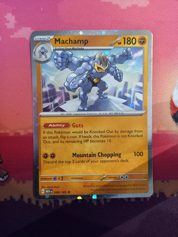 Pokemon Card Machamp Scarlet & Violet 151 Sam's Club Cosmo Holo 068/165 NM
