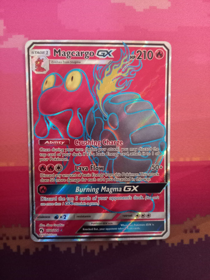 Pokemon Card Magcargo GX 198/214 Ultra Rare Lost Thunder Near Mint