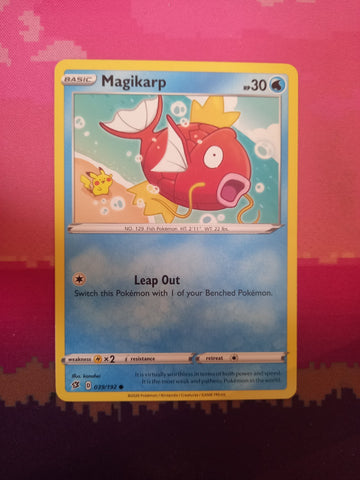Pokemon Card Magikarp Rebel Clash Common 039/192 Near Mint