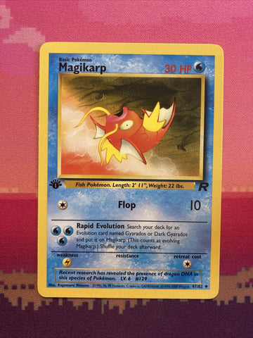 Pokemon Card Magikarp Team Rocket 1st Edition Common 47/82 Near Mint